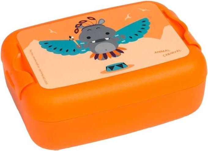 Amuse Broodtrommel Nijlpaard 1 Liter Oranje