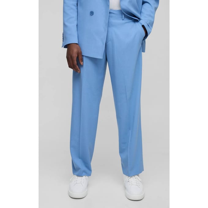 Pakbroek in relaxed fit met vaste tailleband | Light Blue | Size 32