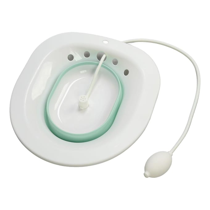 Zitbad Opvouwbaar Multifunctioneel PP Siliconen Toiletbril Zitbad voor Aambeien Postpartum Zorg white