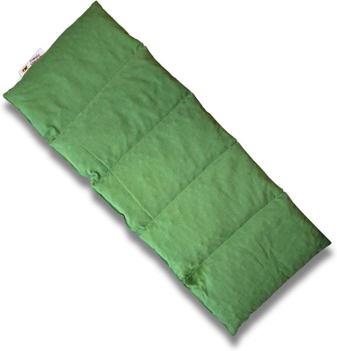 Kersenpitkussen 50x20 cm Groen Geruit - Natuurlijke Warmte- en Koudetherapie