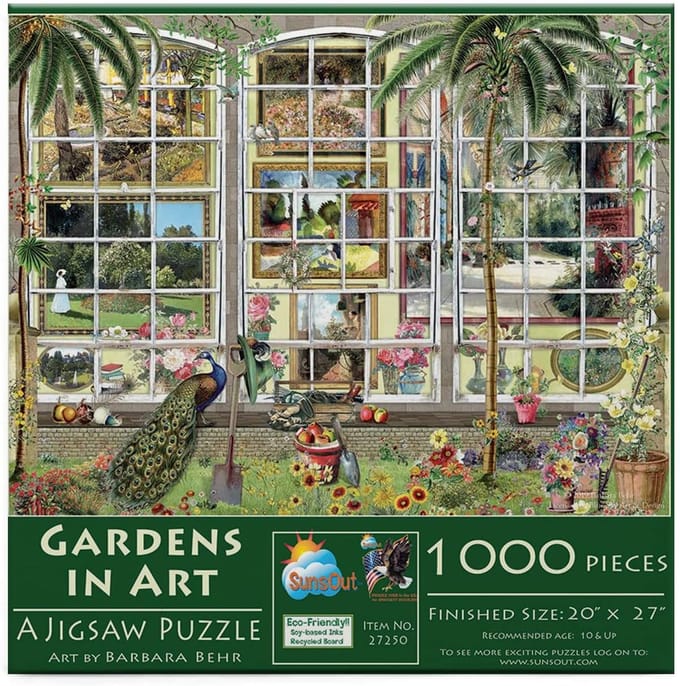 Kunst Puzzel - Tuinen in Beeld - Ontspanning Thuis - 1000 Stukjes - 30.5 x 30.5 cm - Meerkleurig