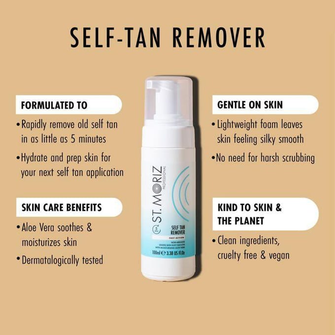 Cleansing Mousse St. Moriz Self Tan Remover Bronzer Fast 100 ml 200 ml