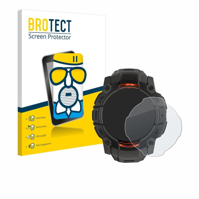 BROTECT - Screenprotector voor Garmin Instinct 3 Solar (50 mm) - Folie Beschermfolie Beschermglas matte