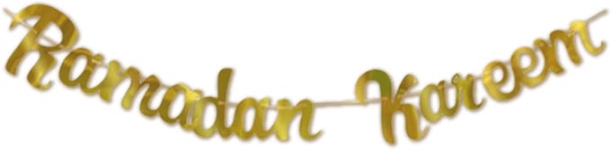 Q2P - Ramadan Kareem - Decoratie - Suikerfeest - Slinger - Versiering - Islam - Goud - 80 Cm