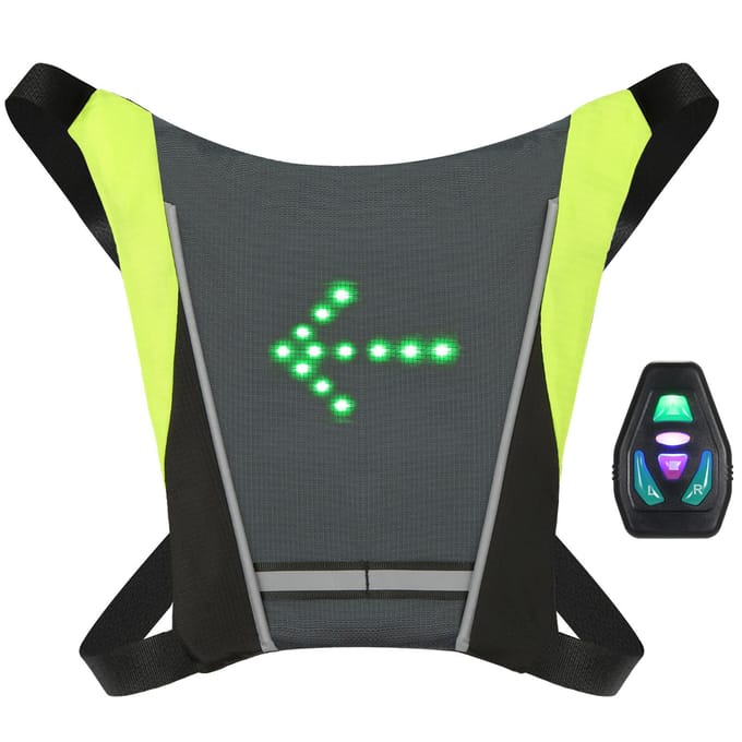 LED Richtingaanwijzer Fietspakket USB Oplaadbaar Reflecterend Vest Rugzak met Richtingaanwijzer Veiligheid