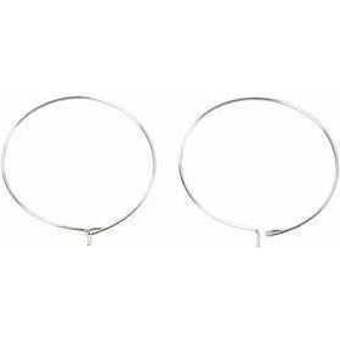 CC Oorbellen Rond 30 mm Zilver 6 stuks