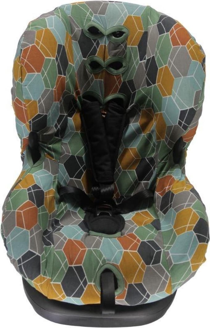 Briljant Baby Autostoelhoes 1+ Interlock - Deco - Groen en Grijs