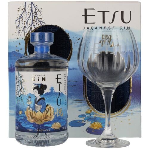 Etsu Gin Etsu Japanese Handcrafted Gin The Original 43% Vol. 0,7l in geschenkverpakking met Glas