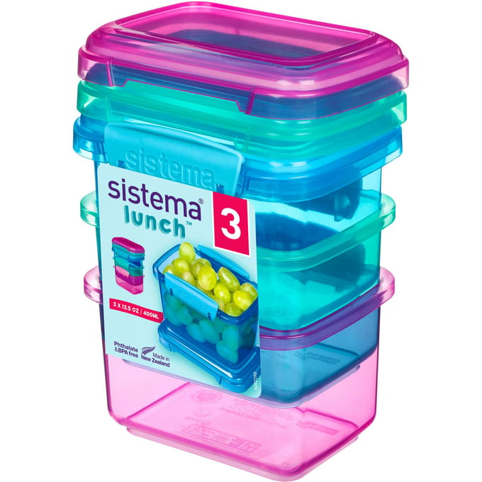 Sistema Lunch Pack Coloured 400 ml + 400 ml + 400 ml