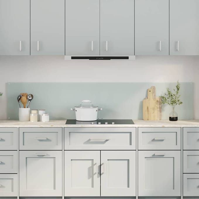 vidaXL - Keukenachterwand - 2 - st - Wit - 100 - x - 40 - cm - gehard - glas