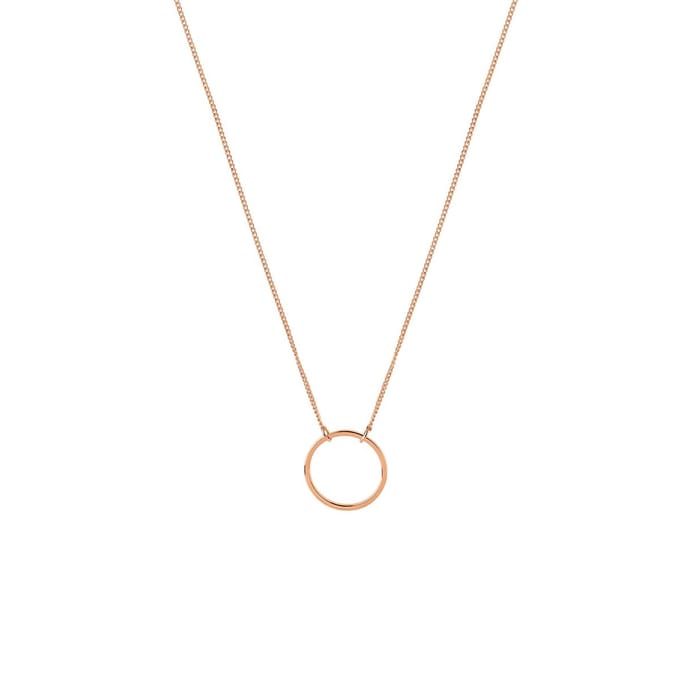 Rosé Goud Plated ketting met cirkel