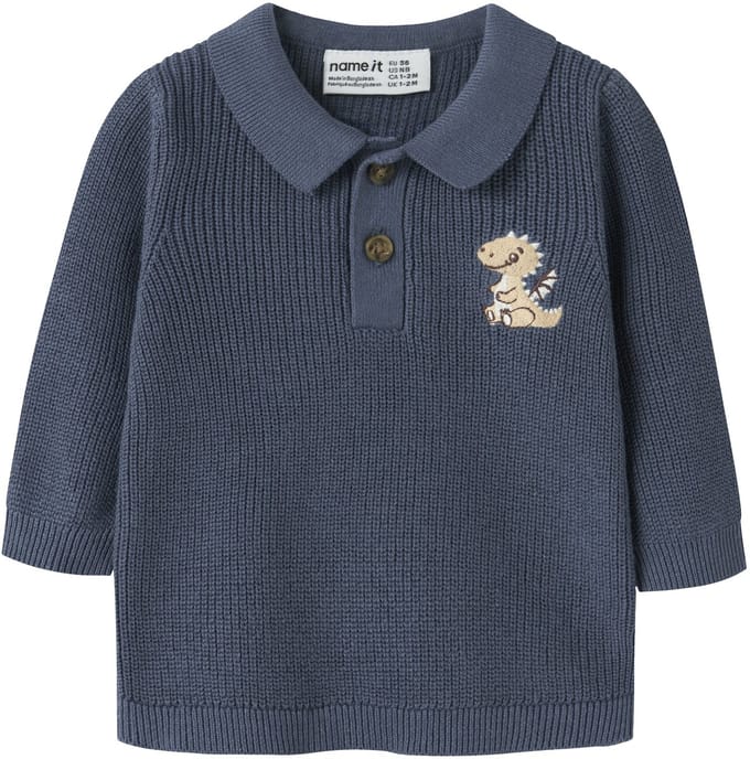 NAME IT - NBMKOLLA LS KNIT POLO - Baby - Cardigans