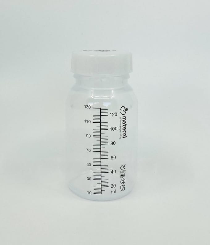 Materni Moedermelk Bewaarfles - 120 ml met dop borstvoeding - 10 stuks