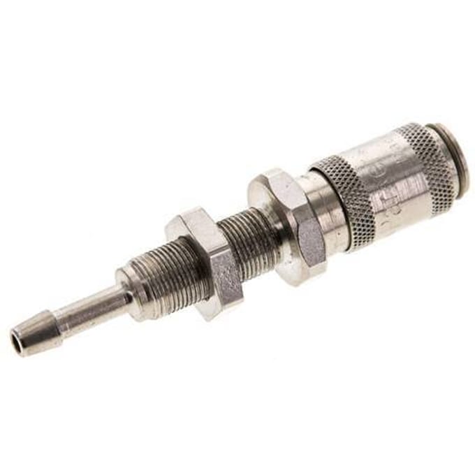 Vernikkeld Messing DN 2.7 (Micro) Luchtkoppeling Snelkoppeling 3 mm Slangpilaar Schotkoppeling Double Shut-Off