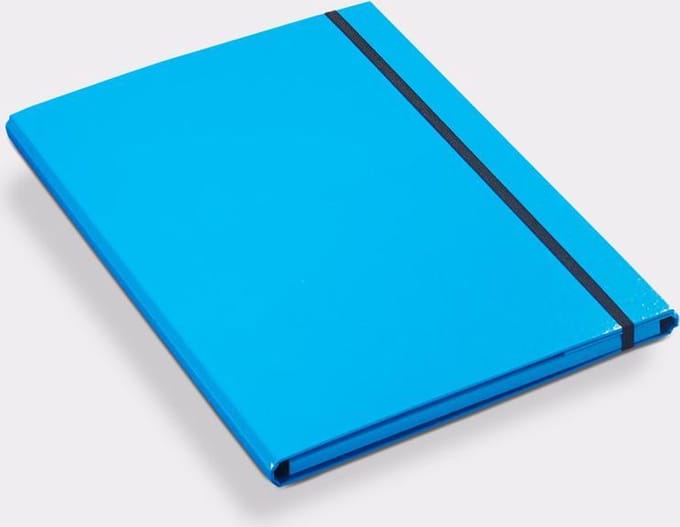 Luxe elastomap A4 licht-blauw