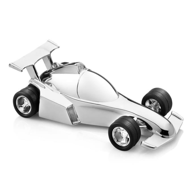 Zilverstad - Spaarpot Race auto verzilverd