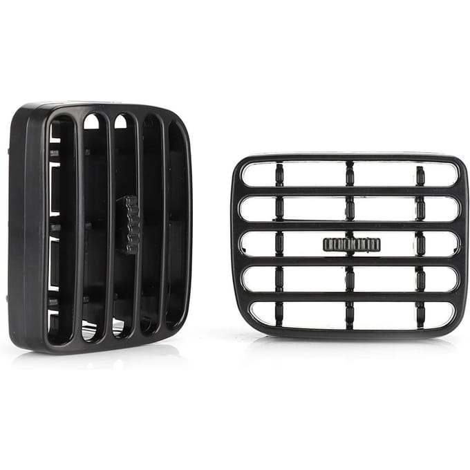 2 pièces Grille de ventilation centrale en maille Grille de sortie de ventilation S'adapte pour Renault THALIA I CLIO II black