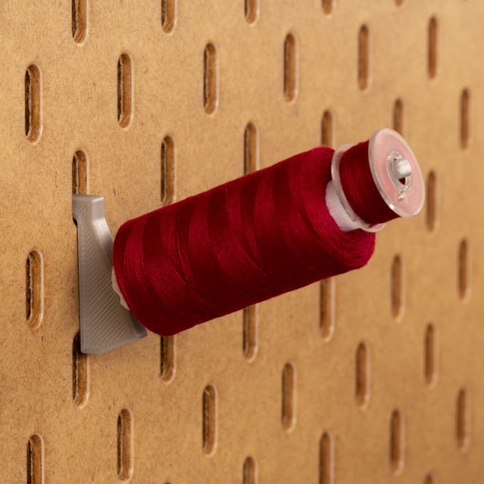 6-pack Spoelhouder 500m - Long - Zilver - Printboard - Past op Ikea Skadis pegboards