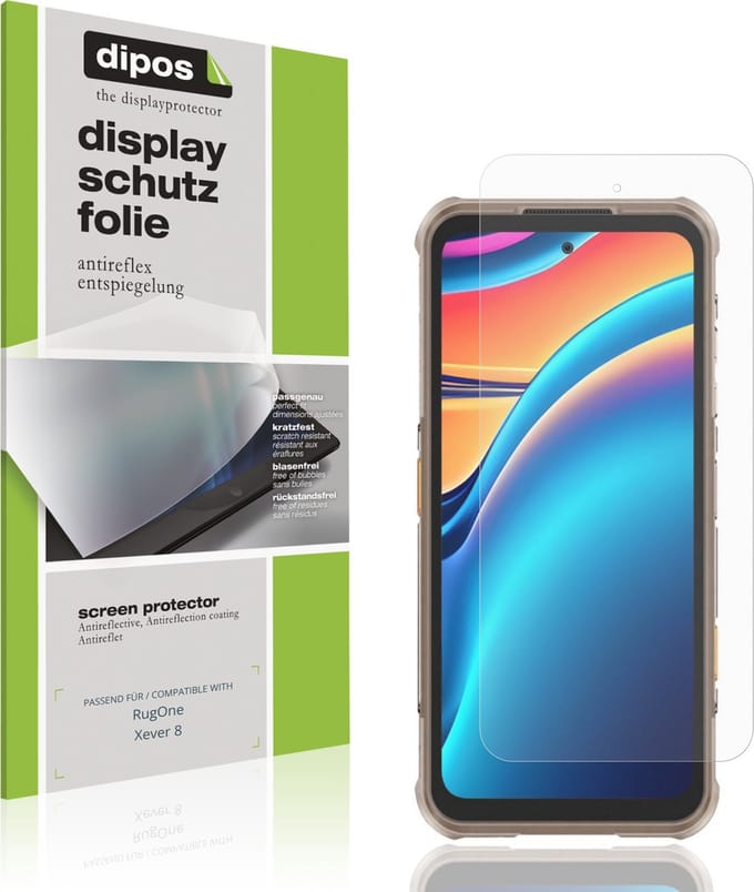 dipos – 4x Matte Beschermfolie geschikt voor RugOne Xever 8 | Krasbestendige & antireflecterende Screenprotector Ultra-Thin