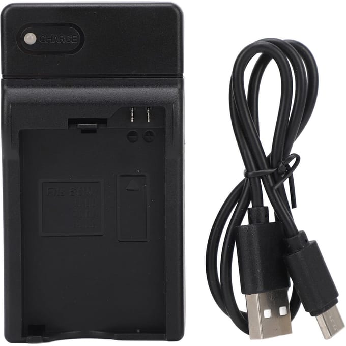 Allecto - Camera-acculader - Snellaadstation - Veilig opladen met Smart Chip - Compact formaat - Batterijniveau-indicator - Geschikt voor 3000 ...