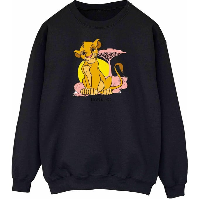 Disney Dames/Dames The Lion King Simba Pastel Sweatshirt (Zwart)