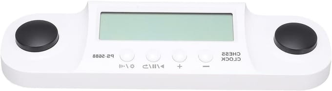 Digitale Schaaktimer - Spelklok Countdown - Competitief Spel - Draagbaar ABS Materiaal - 27D x 8B x 4H cm - Wit