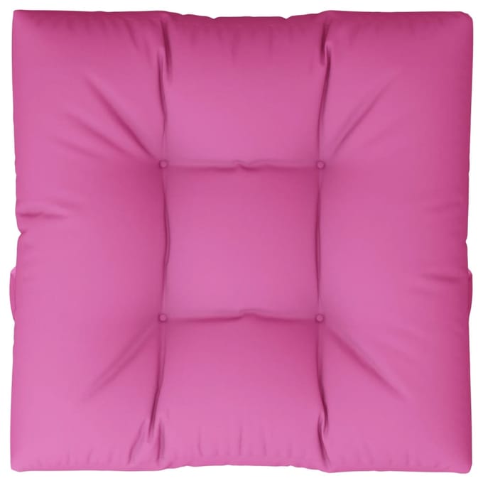 vidaXL - Palletkussen - 80x80x12 - cm - stof - roze