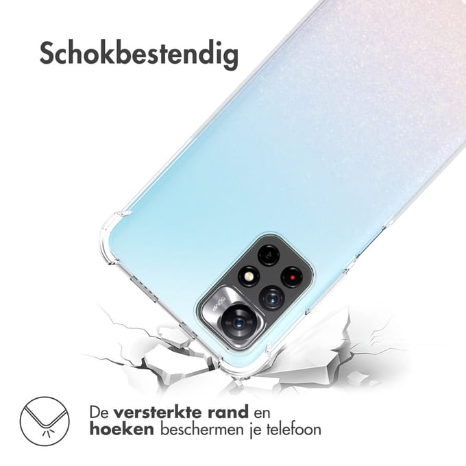 imoshion Hoesje - Geschikt voor Xiaomi Redmi Note 11S (4G) / Xiaomi Redmi Note 11 (4G) - Shockproof Case - Transparant