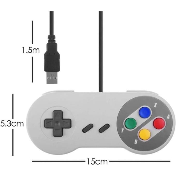 2 Stuks Snes-NES Imitatie Controller USB - Klassieke Retro Game Controller Compatibel met Gaming PC, Computer, Computer P[J15]