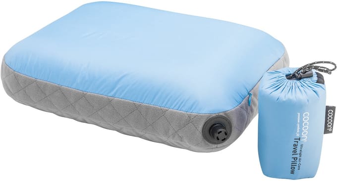 Cocoon Air Core Pillow Ultra Light L - Kussens - Light-Blue/Grey
