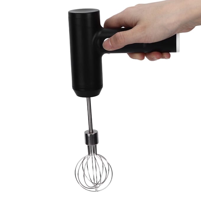 Elektrische Handmixer 2000mah Lithium Batterij 4 Modussen Gebogen Randen Draadloos USB Opladen 304 L black