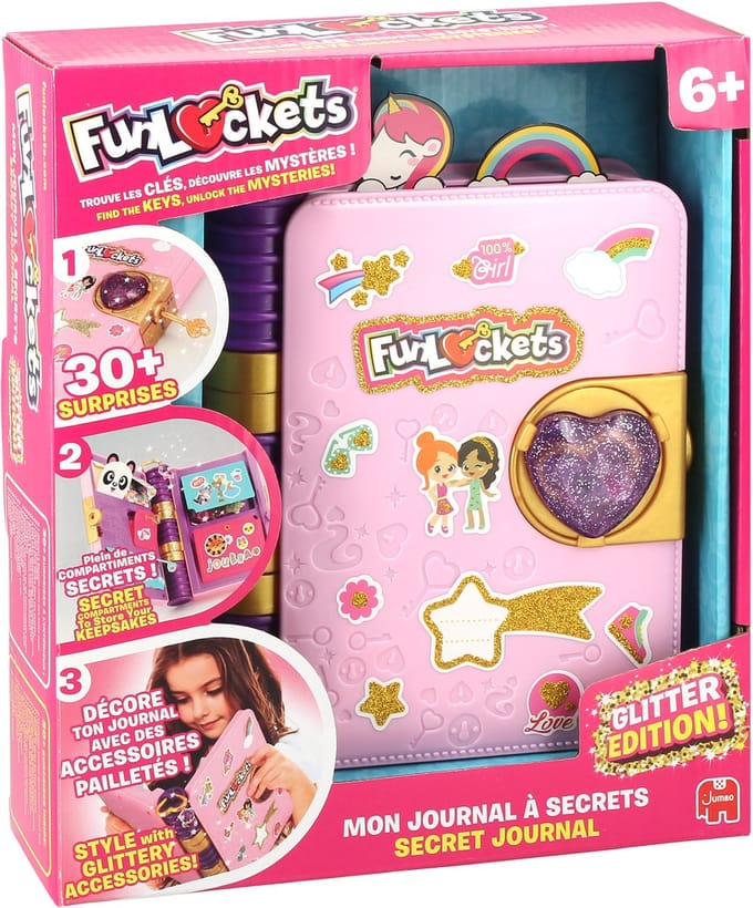 Journal a Secrets - KD - Funlockets - My Journal a Secrets Glitter Edition - Meer dan 30 verrassingen en glitterstickers
