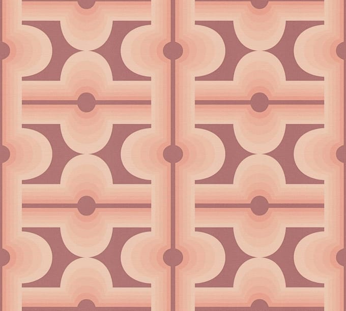 RETRO BEHANG | Grafisch - rood oranje - A.S. Création Retro Chic