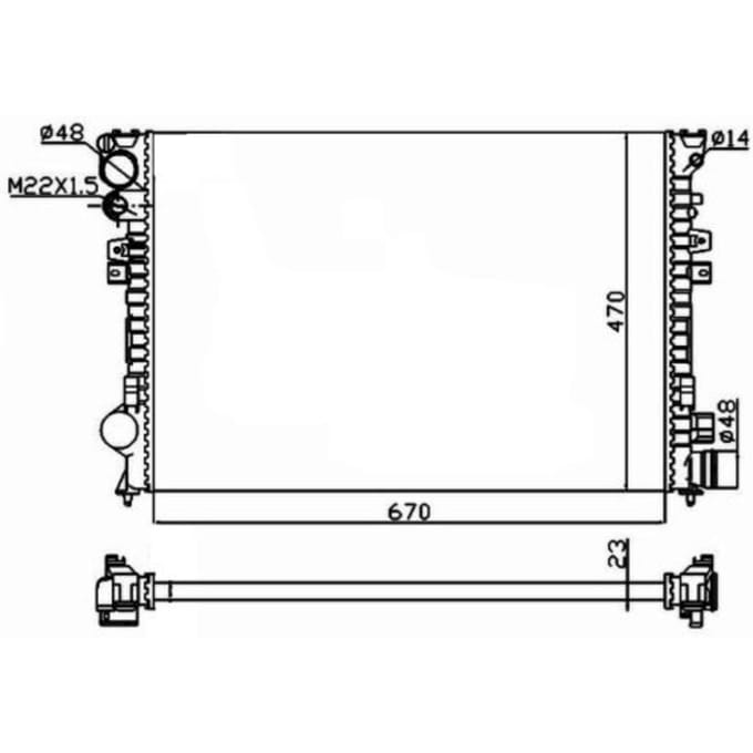 Radiator, motorkoeling Economy Class NRF 58958A