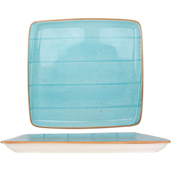 Bonna Serveerschaal - Aqua - Porselein - 32x30 cm - set van 2