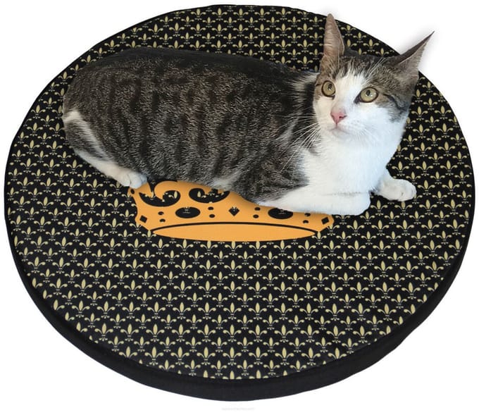 Bertoni - Kattenbed - Matras - Kattenkussen - in elastisch schuim - Diameter 55 cm - Kroon ontwerp, Ring