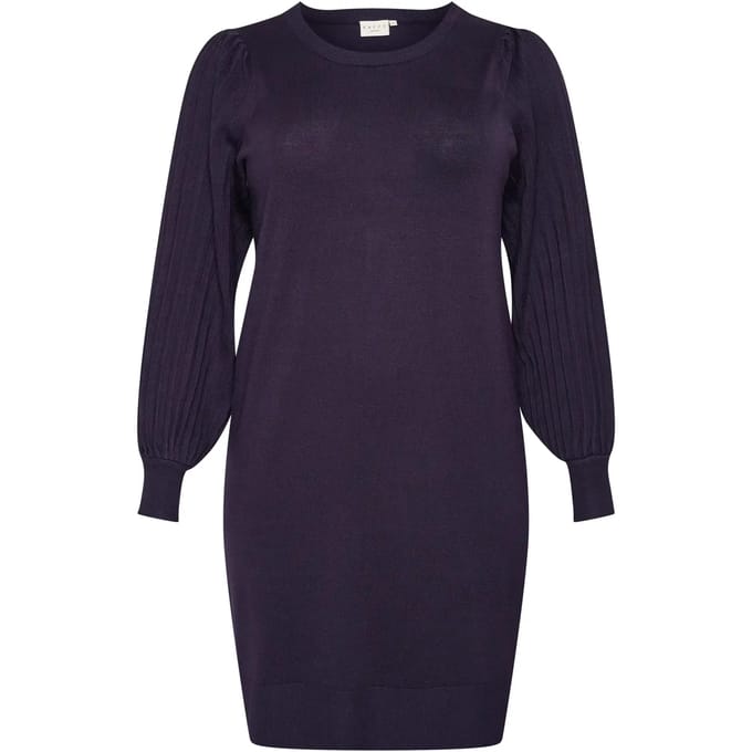 Kaffe Curve KCloni Knit Dames Jurk -Dawn Purple