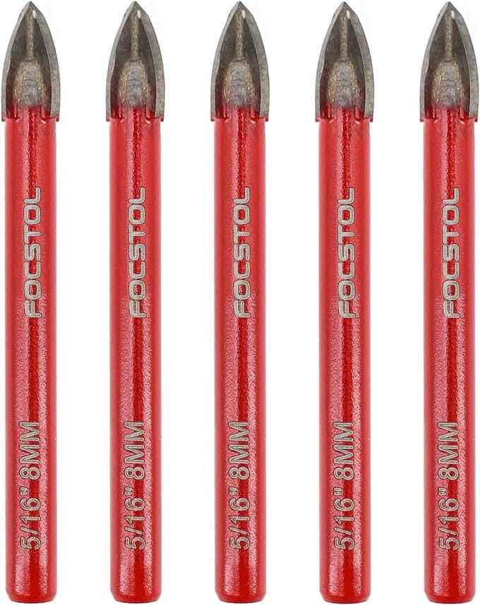 Tegelboor Set - Metaalboren - Precies Boren - Kruiskop Ontwerp - 8mm 5 Stuks - Metaal