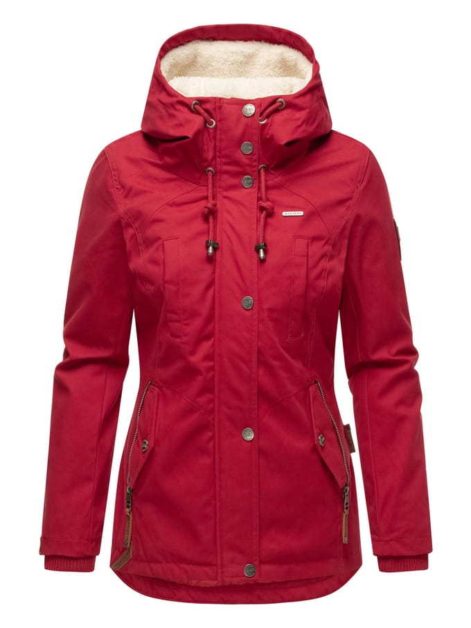 Marikoo dames winterjas met teddyfleece voering & capuchon