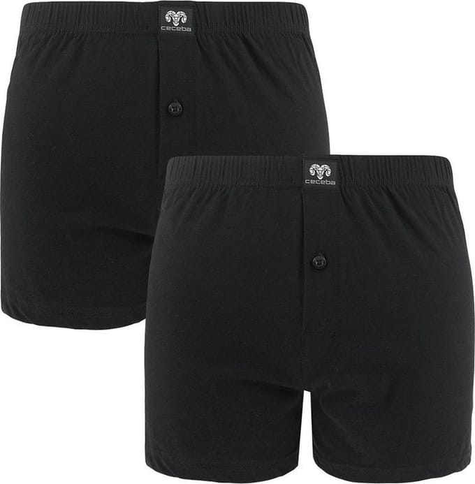 CECEBA Daytona 2-pack Heren Boxershorts wijd - Zwart