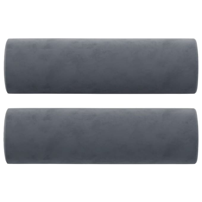 vidaXL - Sierkussens - 2 - st - 15x50 - cm - fluweel - donkergrijs