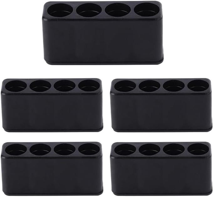Bit Organizer - Schroefbit Houder - Gereedschap Opbergen - Flexibel Plastic - 5 Stuks - Zwart