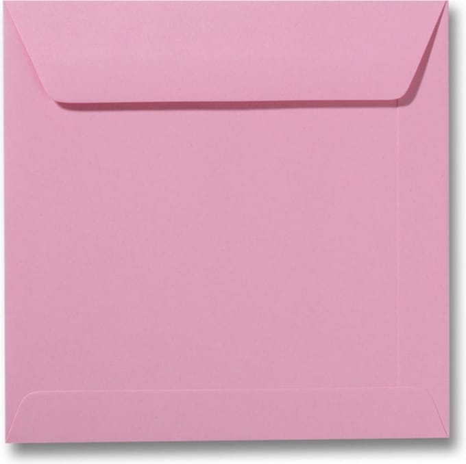 Envelop 22 x 22 Donkerroze, 60 stuks