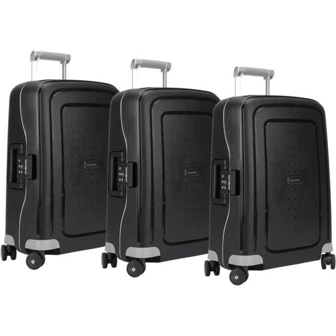 Samsonite S'Cure Spinner 55cm Black Triple Kofferset
