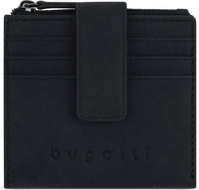 Bugatti Luca Portemonnee Leer 10 cm - Jongens - Horizontaal - schwarz