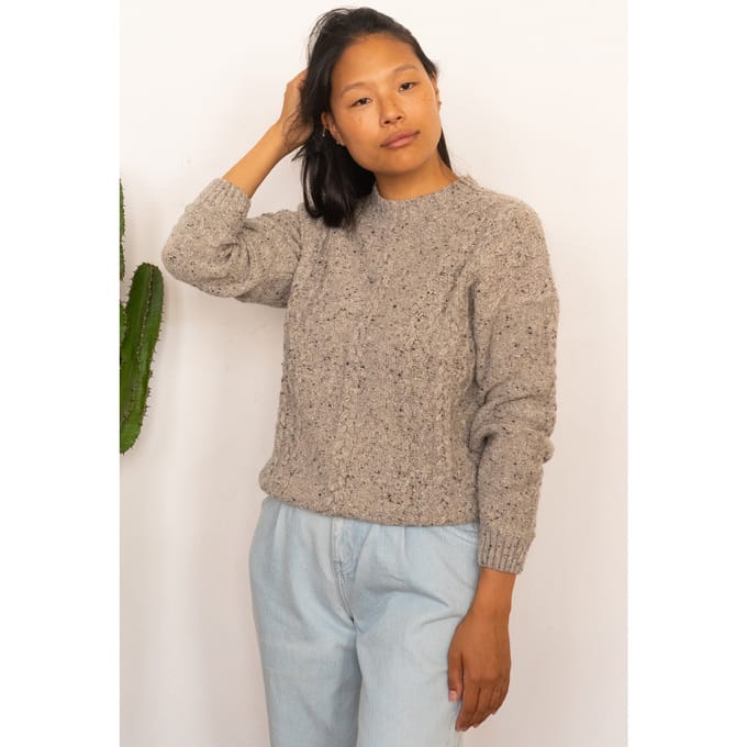 TWOTHIRDS Lew_puzz Knit Stone Grey Maat: M | Sweaters Outlet | Dames | Grijs