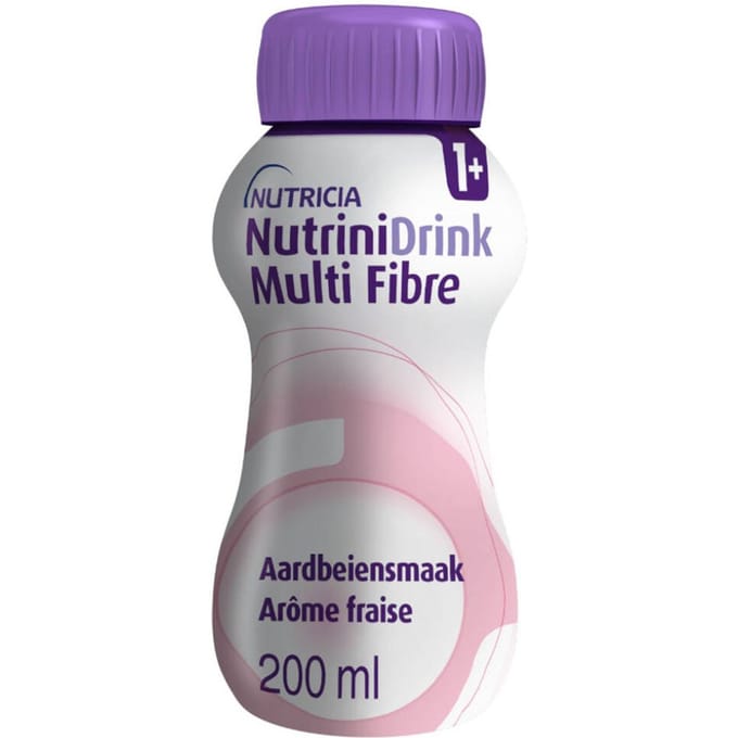 Nutrinidrink Multi Fibre Aardbei +12 Maanden 200 Drinkbare oplossing