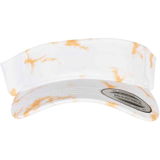 Flexfit Batik Kleurstof Gebogen Piek Visor Cap (Oranje/Wit)