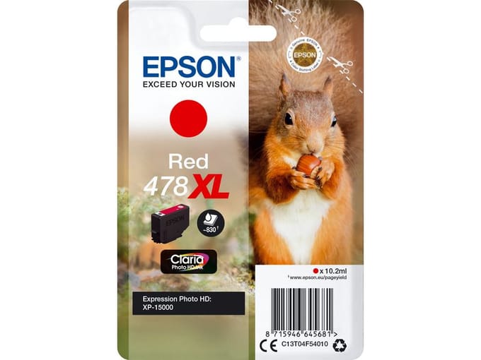 Epson Inktcartridge 378/478XL (C13T04F54010) Rood Hoge capaciteit