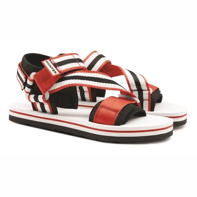 Sandaal Hunter Men Original Beach Sandal Red White Black-Schoenmaat 42